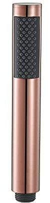 SHUGUANG Handheld Shower Head High Pressure Handheld Showerheads Round Brass Shower Head High Flow Universal Handheld Shower Sprayer, G1/2,Rose Gold