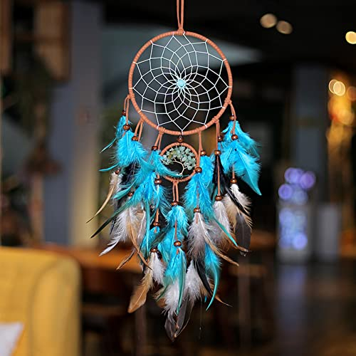 Feder Dreamcatcher, Indische Wanddekorationen Traumfänger, Handgefertigt Traumfänger, Dream Catcher Wind Chimes, Vintage Baum des Lebens, für Wandbehang Wohnkultur Ornamente Handwerk Dekoration