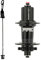 Perfeclan 32H MTB Bike Hubs 2/4 Bearings Lever 120 Sound High Strength 6 Pawls Snow Disc Brake Nabe für Fahrradkomponenten Installationswerkzeug, Schwarz, 1 Hinten