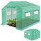 YUENFONG Serre de Jardin, 6㎡ Tunnel Serre de Jardin maraichère Verte, pour tomates - Résistant à l'hiver, protection UV - Pour plantes de jardin, plante de jardin, Serre en film HDPE+LDPE imperméable