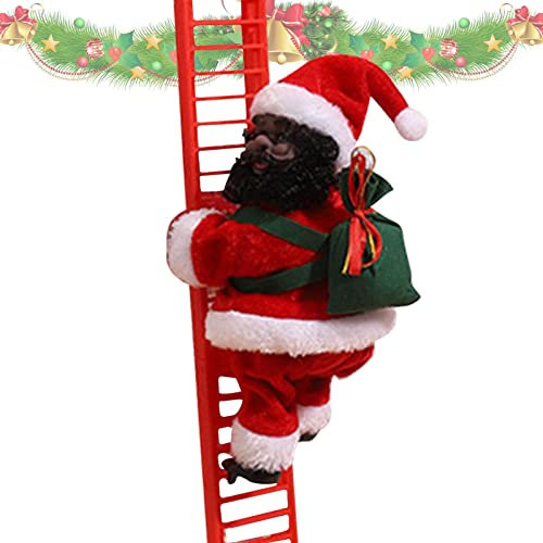 Luckyki Babbo Natale Super Arrampicata - Natale Super Climbing Santa Holiday Decor con Musica,Decorazioni per la casa per Le Vacanze di Natale al Coperto, Ornamento per Albero Appeso