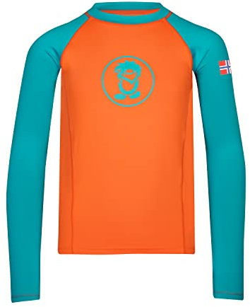 Trollkids Kids Kvalvika Shirt 98, Bright orange