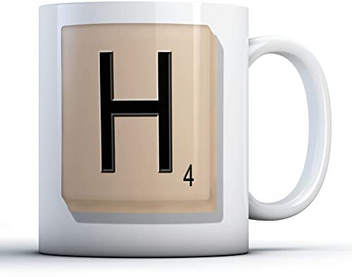 Finger prints - Tile Letter H - Game Board Gift Mug, Ceramic, 11fl.oz.