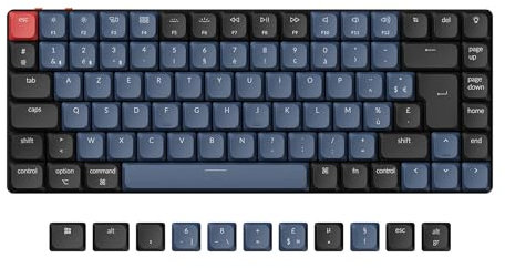 Keychron K3 Pro 75% Mise en Page Clavier Mécanique sans Fil Personnalisé, Ultra-Mince 84 Touches Hot-Swap QMK/Via Programmable, Cadres en Aluminium Gateron Rouge Switch pour Mac/Windows/Linux