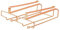 Ioensy Glasses Storage Hanger Hanging Glass Holder Wine Glass Rack Stemware Rack for Cabinet, Rose Gold