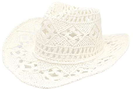 Cowboy Panamahut Original Herren breite Jazz Hut Verstellbare Strohhut Hüte Western Cowboy Reitmütze Retro-Hut Sonnenhut Stroh Western CowboyhutOutdoor männlich Jazz Hut
