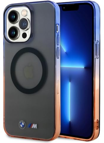 CG MOBILE BMW Schutzhülle für iPhone 15 Pro Max – Lederhülle mit Rautenmuster – Kratzfest, sturzfest – stoßfest – schlanker Stoßstangenschutz für iPhone 15 Pro Max 6,7 Zoll – Schwarz