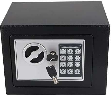 Xcello Feuerfester Safe, Mini-Tresor Für Zuhause, Elektronischer Digitaler Sicherheitskasten Mit Tastaturtasten, Edelstahl-Sicherheitsspartopf Für Den Haushalt