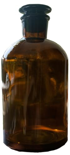Apothekerflasche, 1000 ml, Enghals, Braunglas (3er Pack)