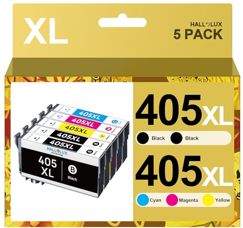 405XL Multipack 405 XL Druckerpatronen 405 Kompatibel für Epson 405 für Epson Workforce Pro WF-4820 Patronen WF 3820 WF 3825 WF-4825DWF WF-4830DTWF WF-7830DTWF WF-7835DTWF WF-7840DTWF (5er-Pack)