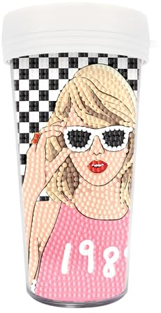 BIOSA Taylor Travel Mug Music Lover Gifts 16oz/470ml Coffee to Go Mug with Leakproof Lid, Diamond Art Painting Merchandise Mug Coffee Cups Musician Tea Cup for Woman Girls and Fans