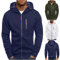 Jamicy Hoodie Herren Sweatjacke Male Kapuzenpullover mit Reißverschluss Classic Pullover mit Kapuze Einfarbig Sweatshirt Basic Sportjacke Cardigan Jacke Blitzangebote Des Tages Marine XXL