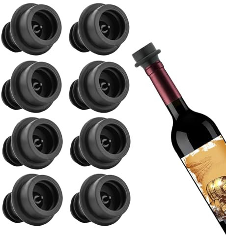 8 Pcs Wine Stopper, Wine Stopper Vacuum, Wine Bottle Stoppers, Reusable Wine Stoppers Vacuum Stoppers Bottle Sealer for Wine Bottles Keep Wine Fresh for Wine Beer Champagne