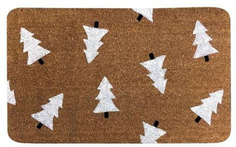 Generisch Fußmatte Weihnachten, Fußmatte Läufer Flur rutschfest Fussmatte Weihnachten Aussen Schmutzfangmatte 60 x 40 cm Teppich Weihnachten mit süßem Muster für Outdoor Innen Flur Wetterfest