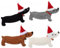 Supvox 4 Stück Weihnachts-Dackel-Hunde-Dekoration – Weihnachtsbaum-Hängeornamente Für Die Weihnachtsfeier Heimbüro-Dekoration