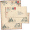North Pole Air Mail 25 Sets Weihnachtsbriefpapier mit Umschlag ohne Fenster Weihnachtspapier A4 Briefpapier Weihnachten