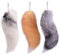 3 PCs Therian Fox Tail, 15,8 Zoll langes Therian Fox Tail -Schlüsselbund mit Verschluss, Halloween weiche Flauschige Fuchs -Schwanzschlüsselkette, hängende Fuchsschwänze für Frauen Erwachsene Ha.