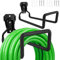 Muyohix 2 Piezas Soporte Manguera Jardin, Soporte para Manguera de Jardín de Montaje en Pared, Soporte Manguera Pared de Agua de acero, Colgador de Manguera Resistente para Almacenamiento Exterior