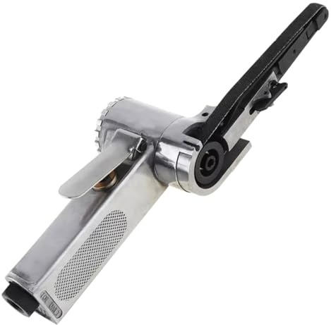 Levigatrice a nastro pneumatico multiuso 16000RPM con pulsante per superfici in alluminio Finitura Faxhool Kit levigatrice a nastro pneumatico con cinghie esagonali e multiple