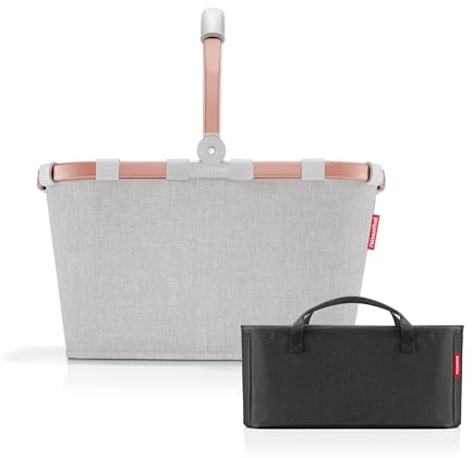 reisenthel Carrybag Frame Twist Sky Rose + Organizer Black - Funktionaler Taschen-Organizer: Für noch mehr Ordnung in Ihrer reisenthel Einkaufskorb