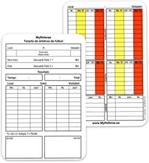 MyReferee Carte d’arbitres de football 100 pièces