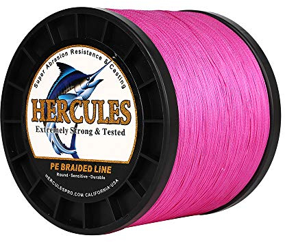 HERCULES Super Cast 100m - 2000m Yards Geflochtene Angelschnur 10lb - 300lb Test für Salzwasser Süßwasser PE Geflecht Fischdraht Superline 8 Stränge