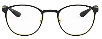 Ray-Ban Unisex-Erwachsene 0RX6355 Brillengestelle, Schwarz (Gold On Top Matte Black), 47