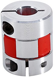 Kupplungskoppler 8 × 10mm Flexible Wellenkupplungen 8 auf 10mm, Klauenkupplung Klammer Pflaume Aluminium Kupplungswelle für Schrittmotor