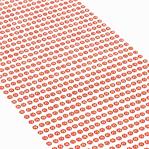 Movoja Rote Strasssteine - runde Glitzersteine 1200 Stück 3 mm selbstklebend zum Verzieren und Basteln | Schmucksteine zum aufkleben | Steinchen Dekosteine Bastelsteine Rot