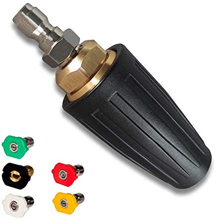Xiny Tool Turbo Ugello per idropulitrice a pressione, con 5 beccucci a spruzzo, orifizio 2,5, 4000 PSI, 1/4, confezione da 6