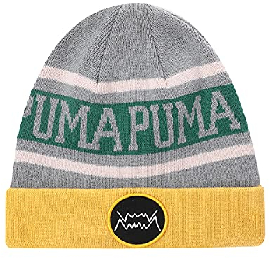 Puma Unisex Basketball Classic Beanie Grau, Steinbruch, Safran, Amazonasgrün, Einheitsgr��e