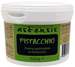 ASTENSIS Crema Spalmabile Gusto Pistacchio - 500 Grammi - Adatta Per Dolci, Colazioni, Prodotti di Pasticceria