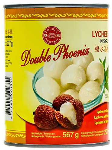 Double Phoenix Lychees in Sirup - 3x 567g Dose - leicht gezuckert eingelegte Litschis in Saft Litschi-Dose Litschifrucht Obstkonserve vegan glutenfrei schonend verarbeitet