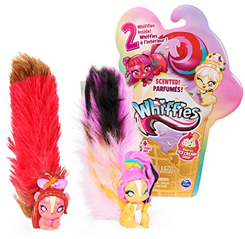 Whiffies, Eisdiele 2er Pack Überraschungssammler mit duftenden Plüschschwänzen (Stile können variieren), Kinderspielzeug für Mädchen ab 5 Jahren