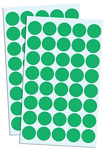 8000 Stück, 20mm Punktaufkleber Klebepunkte Aufkleber Etiketten Markierungspunkte Selbstklebende - Grün