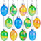 Watayo Glas-Osterei-Ornamente, Buntglas-Ei, Osterbaum-Ornamente für Bastelarbeiten, Osterparty, Frühling, Heimdekoration, Innenbedarf, 12 Stück