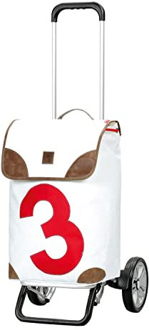 ANDERSEN Einkaufstrolley - Alu Star Shopper 360° Lee 3 40 L Segelstoff, upcycling, Aluminium, höhenverstellbar, Räder abnehmbar