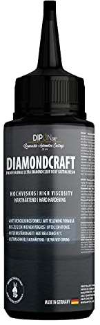 DiamondCraft Professional UV Resin 100 Gramm für Schmuck Anhänger Resin Art bis 2 cm Gusshöhe Hohe Viskosität Gelartig Hitzebeständig Wasserbeständig