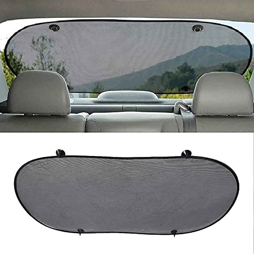 Baceyong Negro Nylon Malla Vehículo Ventana Trasera Parasol Resistente al Calor Almacenamiento Rápido Parasol de Coche