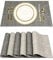SUEH DESIGN Leder Tischsets 6er Set Tischsets Abwaschbar Lederoptik Platzdeckchen Hitzebeständiges PU Kunstleder Platzset für Hause Küche Speisetisch 43cm x 31cm