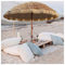 OSUKI Parasol De Plage Hawaïen Inclinable De 2m, Portatif Durable, Parapluie en Paille De Raphia De Nature, pour La Plage, Le Bar, La Terrasse, Les Vacances, L'extérieur, Le Jardin, Exotique