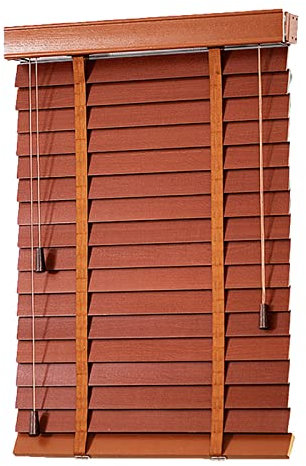 Pxzybd Venetian Blinds Wooden,Blinds for Doors Windows,Blackout/Heat Insulation/Privacy Solid Wood Venetian Blinds,50mm Slats,Shutters for Interior Exterior,Easy Fit Curtains,W×H-60x120cm/23.5x47in