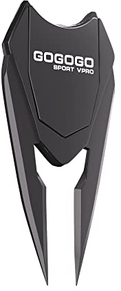 Gogogo Sport Vpro Golf Divot Repair Tool 3 in 1 mit Ball Marker Club Stand (Schwarz)