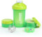 VECH 16oz (500ml) Protein Shaker Bottle with Mixing Ball, Leakproof Gym Shaker Cup for Protein Shakes & Smoothies - Includes Detachable Powder Storage & Pill Tray - BPA-Free, Dishwasher Safe（Green）