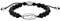 DIESEL Armband für Männer, Schwarzes Achat Perlenarmband, Länge: 250mm, Breite: 23mm, Höhe: 11mm, DX1434040