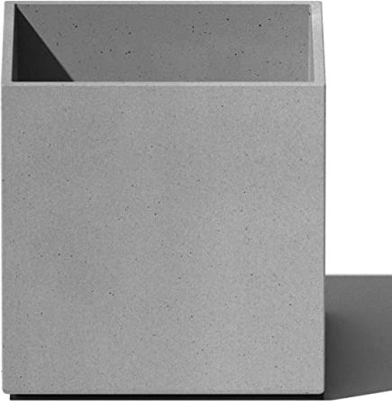 Veradek Forma Series Cube Planter - Square Planter for Window Sill/Table Decor | Made from Plastic-Stone Material | Modern Décor for Succulents, Indoor Small Plants