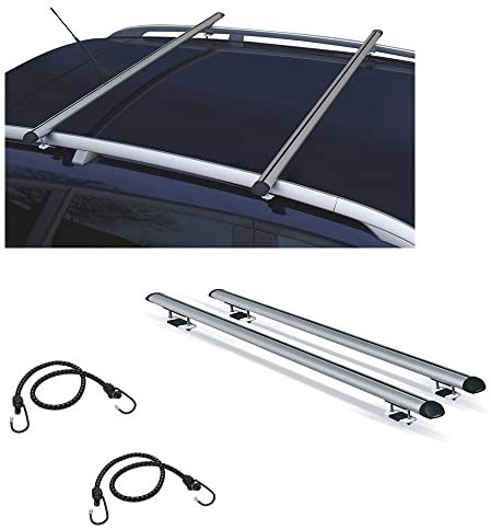 KOMPATIBEL MIT Audi A6 (4F/C6) Allroad 5 P dal 06 in poi 11 DACHTRÄGER, 130 cm, Paar Raben-MENABO-TRÄGER MIT ERHÖHTEM GELÄNDER, HOHE Aluminium-HANDLÄUFE, MAX. 60 KG