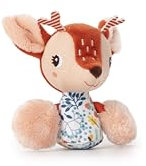 Lilliputiens - Mini-Rassel Stella das REH - Sensorisches Frühförderungsspielzeug für Babys - Fördert Sehen, Hören und Motorik - Perfekt ab Geburt - Weiches, lustiges Kuscheltier - 83479