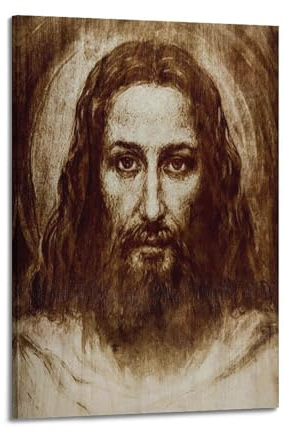 ALTUY Modernes, religiöses Jesus-Poster, Jesus-Shroud von Turin, dekoratives Gemälde, Leinwand-Poster, 20 x 30 cm