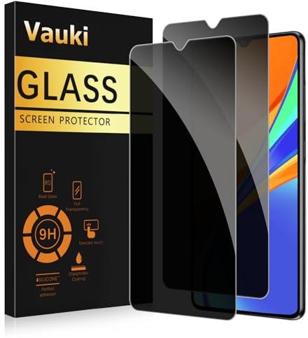Vauki Protector Pantalla Privacidad para Xiaomi Redmi 9C/Redmi 9C NFC 2 Piezas,Cristal Templado Anti Espía,Anti-Espía Vidrio Película,9H Dureza,Anti-Arañazo,Sin Burbujas,Privacy Screen Protector